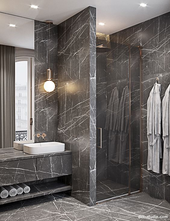 bathroom shower pietra grey renovation toronto