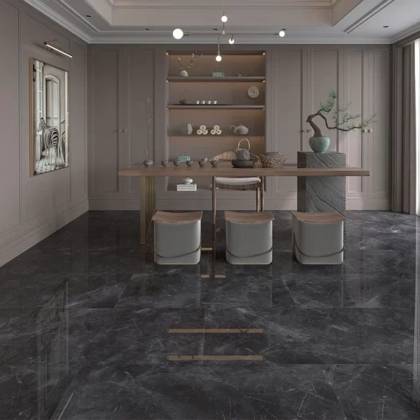 PULPIS NERO POLISHED RECTIFIED PORCELAIN TILE