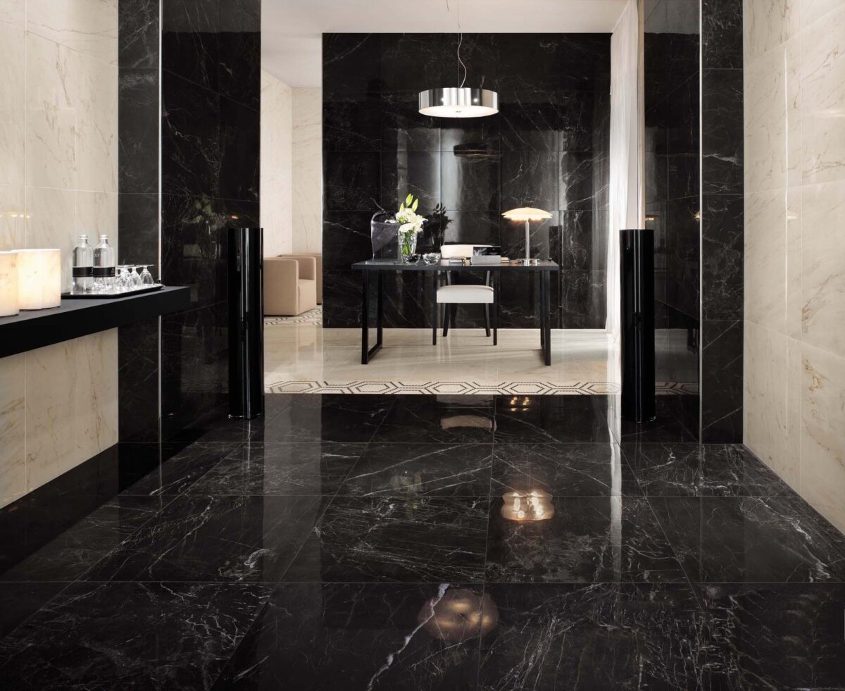 SOMBRA BLACK RECTIFIED PORCELAIN TILE