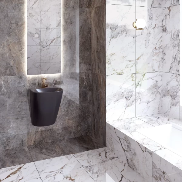 AGUSTOS TAUPE POLISHED RECTIFIED PORCELAIN TILE